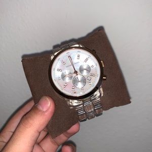 Michael Kors Gold and Clear Watch